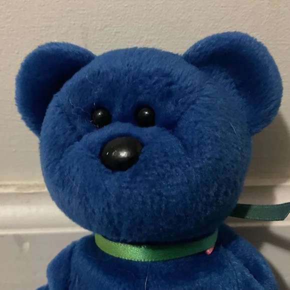 Blue small Beanie Babies teddy bear - Picture 14 of 17